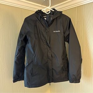 Women’s Columbia black rain jacket